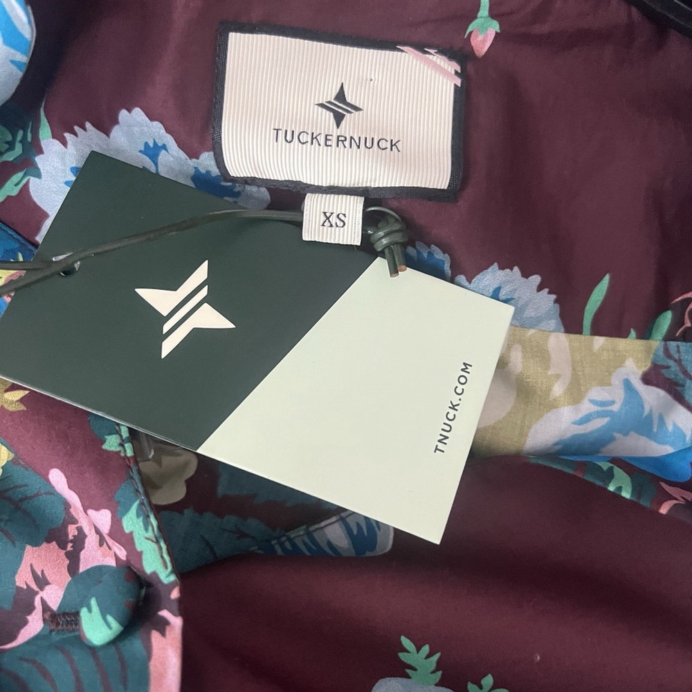 Tuckernuck Oxblood Verdant Alice Dress XS Floral Ruffles Merlot Preppy Classic - Picture 10 of 10